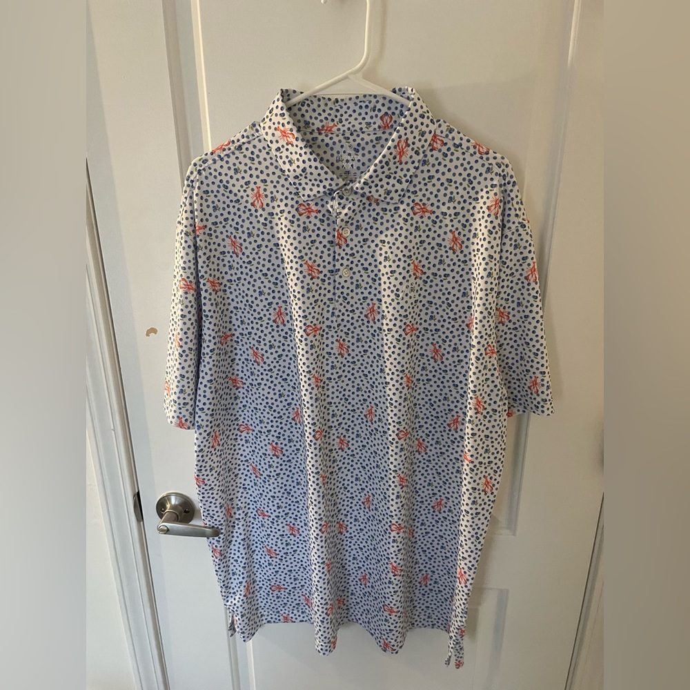 Rare rhoback lobster print golf polo men’s xxl. Titleist callaway prep